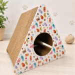 Rascador / Casa Triángulo Polarita De Gatos + Catnip - Imagen 2